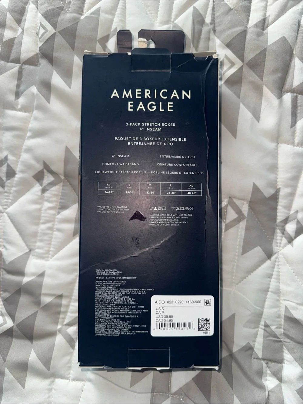 American Eagle 4 Inch Stretch Boxer 3 Pack